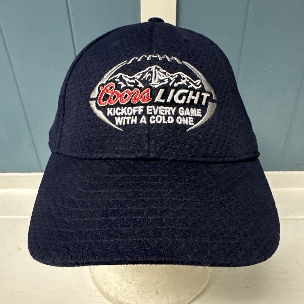 Mens NFL Coors Lightβ New Era Cap Kickoff Every Game Navy & White Embroidered